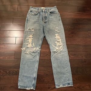 AGOLDE RIPPED JEANS